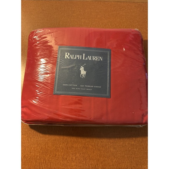 Ralph Lauren Other - Vtg 90s Ralph Lauren The Polo Sheet 100%  Cotton 250 Ct Made in USA King Flat